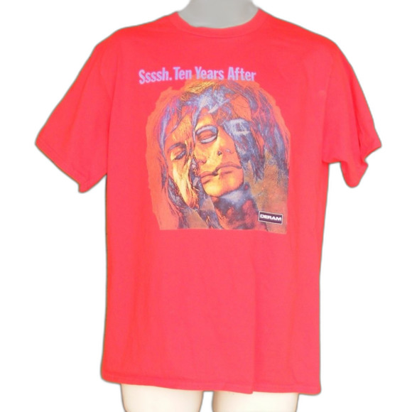 TEN YEARS AFTER Ssssh Tee, L, Red, Gildan, Short sleeve, 1 Side, Alvin Lee - Picture 1 of 7